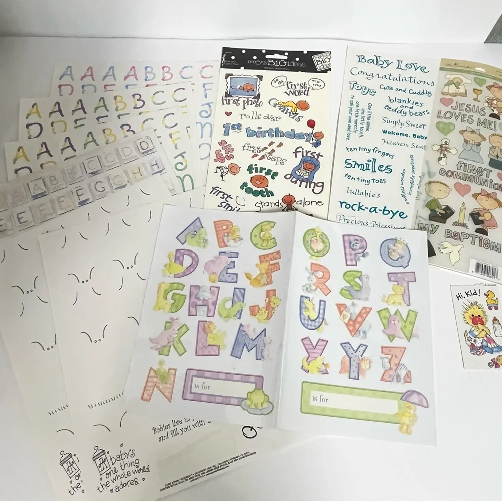 sticker lot baby‎ theme scrapbook crafts card making letters
